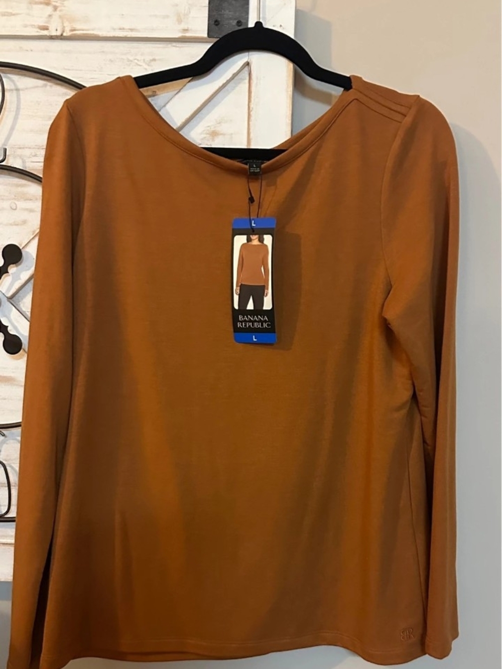 Banana Republic Long Sleeve Top in Brown Size Large NWT